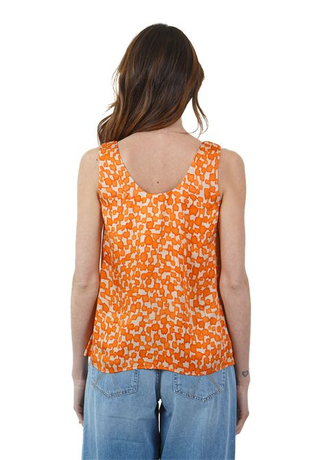 Canotta in raso leggero stampato MANILA GRACE | Canotte | Y214VSMA631
